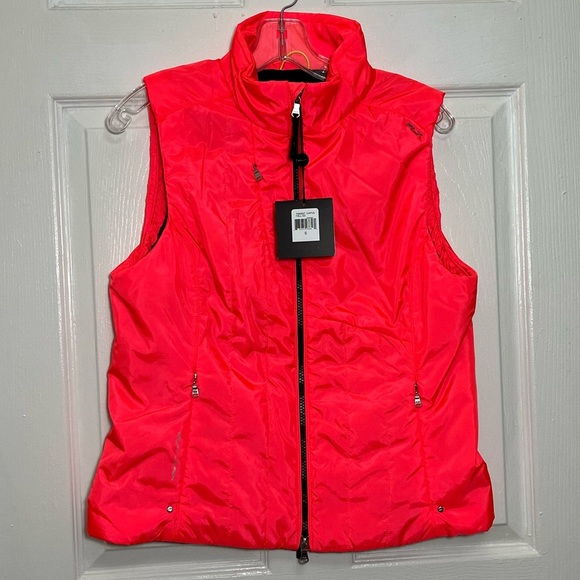 NWT RALPH LAUREN RLX Neon Pink Puffer Vest With Zipper Pockets | size Small - Picture 2 of 15